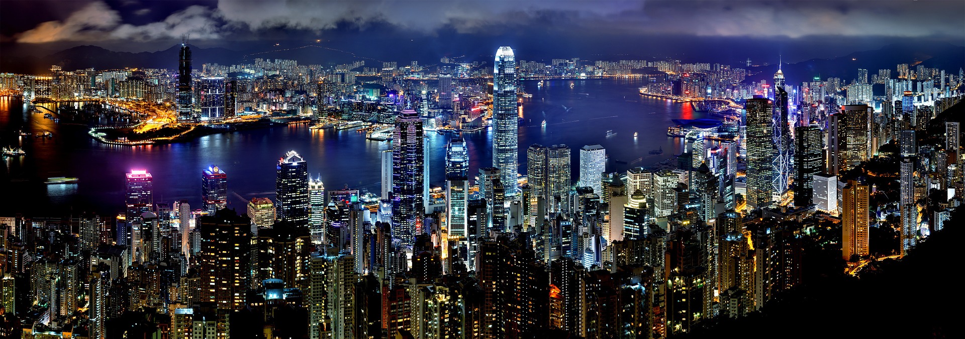 Skyline of Hong Kong; very fitting for Poker King.