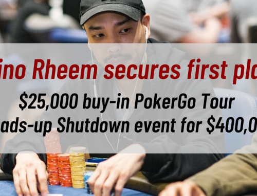 Chino Rheem secures first place in the $25,000 buy-in PokerGo Tour Heads-up Shutdown event for $400,000