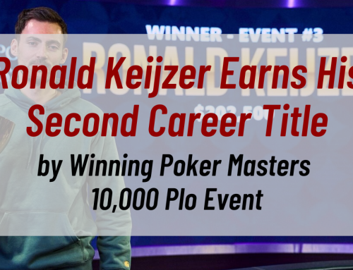 Ronald Keijzer Earns His Second Career Title by Winning Poker Masters $10,000 Plo Event